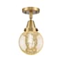 Innovations Lighting Beacon 6" Wide Semi-Flush Globe Ceiling Fixture Brushed Brass / Mercury