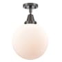 Innovations Lighting Beacon 10" Wide Semi-Flush Ceiling Fixture Oil Rubbed Bronze / Matte White