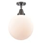Innovations Lighting Beacon 12" Wide Semi-Flush Ceiling Fixture Oil Rubbed Bronze / Matte White