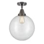 Innovations Lighting Beacon 12" Wide Semi-Flush Ceiling Fixture Oil Rubbed Bronze / Clear