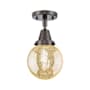 Innovations Lighting Beacon 6" Wide Semi-Flush Globe Ceiling Fixture Oil Rubbed Bronze / Mercury