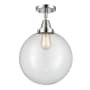 Innovations Lighting Beacon 12" Wide Semi-Flush Ceiling Fixture Polished Chrome / Clear