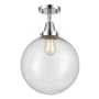 Innovations Lighting Beacon 12" Wide Semi-Flush Ceiling Fixture Polished Chrome / Seedy