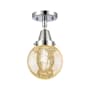 Innovations Lighting Beacon 6" Wide Semi-Flush Globe Ceiling Fixture Polished Chrome / Mercury