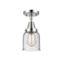 Innovations Lighting Bell 5" Wide Semi-Flush Ceiling Fixture with Bell Shade Polished Chrome / Seedy