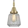 Innovations Lighting Chatham 7" Wide Mini Pendant with Clear Glass Shade Antique Brass