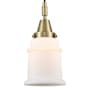 Innovations Lighting Canton 6" Wide Mini Pendant with Matte White Glass Shade Antique Brass