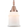 Innovations Lighting Canton 6" Wide Mini Pendant with Matte White Glass Shade Antique Copper