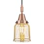 Innovations Lighting Bell 5" Wide Mini Pendant with Silver-Plated Mercury Glass Shade Antique Copper