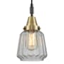 Innovations Lighting Chatham 7" Wide Mini Pendant with Clear Glass Shade Black Antique Brass