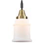 Innovations Lighting Canton 6" Wide Mini Pendant with Matte White Glass Shade Black Antique Brass