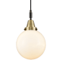 Innovations Lighting Beacon 8" Wide Mini Pendant with Matte White Glass Shade Black Antique Brass