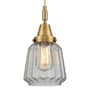 Innovations Lighting Chatham 7" Wide Mini Pendant with Clear Glass Shade Brushed Brass