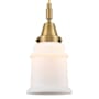 Innovations Lighting Canton 6" Wide Mini Pendant with Matte White Glass Shade Brushed Brass