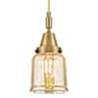 Innovations Lighting Bell 5" Wide Mini Pendant with Silver-Plated Mercury Glass Shade Brushed Brass