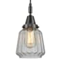 Innovations Lighting Chatham 7" Wide Mini Pendant with Clear Glass Shade Matte Black