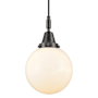 Innovations Lighting Beacon 8" Wide Mini Pendant with Matte White Glass Shade Matte Black