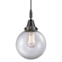 Innovations Lighting Beacon 8" Wide Mini Pendant with Clear Glass Shade Matte Black