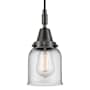Innovations Lighting Bell 5" Wide Mini Pendant with Clear Glass Shade Matte Black