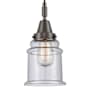 Innovations Lighting Canton 6" Wide Mini Pendant with Clear, Seedy Glass Shade Oil Rubbed Bronze