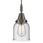 Innovations Lighting Bell 5" Wide Mini Pendant with Clear, Seedy Glass Shade Oil Rubbed Bronze