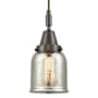 Innovations Lighting Bell 5" Wide Mini Pendant with Silver-Plated Mercury Glass Shade Oil Rubbed Bronze