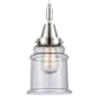 Innovations Lighting Canton 6" Wide Mini Pendant with Clear, Seedy Glass Shade Polished Chrome
