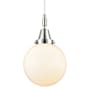Innovations Lighting Beacon 8" Wide Mini Pendant with Matte White Glass Shade Polished Chrome