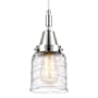 Innovations Lighting Bell 5" Wide Mini Pendant with Clear Deco Swirl Glass Shade Polished Chrome