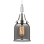 Innovations Lighting Bell 5" Wide Mini Pendant with Light Smoke Glass Shade Polished Chrome