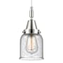 Innovations Lighting Bell 5" Wide Mini Pendant with Clear, Seedy Glass Shade Polished Chrome