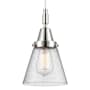 Innovations Lighting Cone 6" Wide Mini Pendant with Clear, Seedy Glass Shade Polished Chrome