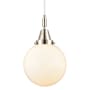 Innovations Lighting Beacon 8" Wide Mini Pendant with Matte White Glass Shade Polished Nickel