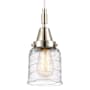 Innovations Lighting Bell 5" Wide Mini Pendant with Clear Deco Swirl Glass Shade Polished Nickel