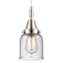 Innovations Lighting Bell 5" Wide Mini Pendant with Clear, Seedy Glass Shade Polished Nickel