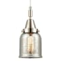 Innovations Lighting Bell 5" Wide Mini Pendant with Silver-Plated Mercury Glass Shade Polished Nickel
