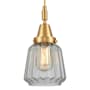 Innovations Lighting Chatham 7" Wide Mini Pendant with Clear Glass Shade Satin Gold