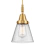Innovations Lighting Cone 6" Wide Mini Pendant with Clear, Seedy Glass Shade Satin Gold