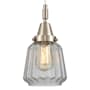 Innovations Lighting Chatham 7" Wide Mini Pendant with Clear Glass Shade Brushed Satin Nickel
