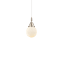 Innovations Lighting Beacon 6" Wide Mini Pendant Brushed Satin Nickel / Matte White