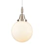 Innovations Lighting Beacon 8" Wide Mini Pendant with Matte White Glass Shade Brushed Satin Nickel