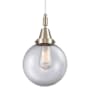 Innovations Lighting Beacon 8" Wide Mini Pendant with Clear Glass Shade Brushed Satin Nickel