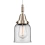 Innovations Lighting Bell 5" Wide Mini Pendant with Clear Glass Shade Brushed Satin Nickel