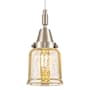 Innovations Lighting Bell 5" Wide Mini Pendant with Silver-Plated Mercury Glass Shade Brushed Satin Nickel
