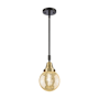 Innovations Lighting Beacon 6" Wide Mini Pendant Black Antique Brass / Mercury