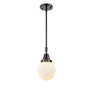 Innovations Lighting Beacon 6" Wide Mini Pendant Matte Black / Matte White