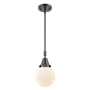 Innovations Lighting Beacon 6" Wide Mini Pendant Oil Rubbed Bronze / Matte White