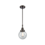 Innovations Lighting Beacon 6" Wide Mini Pendant Oil Rubbed Bronze / Seedy