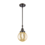 Innovations Lighting Beacon 6" Wide Mini Pendant Oil Rubbed Bronze / Mercury