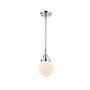 Innovations Lighting Beacon 6" Wide Mini Pendant Polished Chrome / Matte White